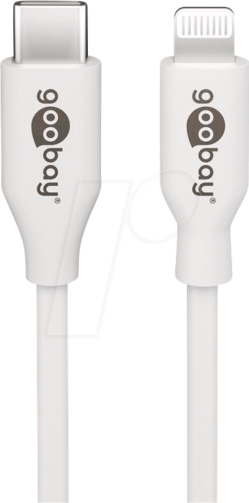 Thumbnail - GOOBAY 39444 - Sync- & Ladekabel, USB-C™ ->Lightning, 0,5m, weiß 87 W