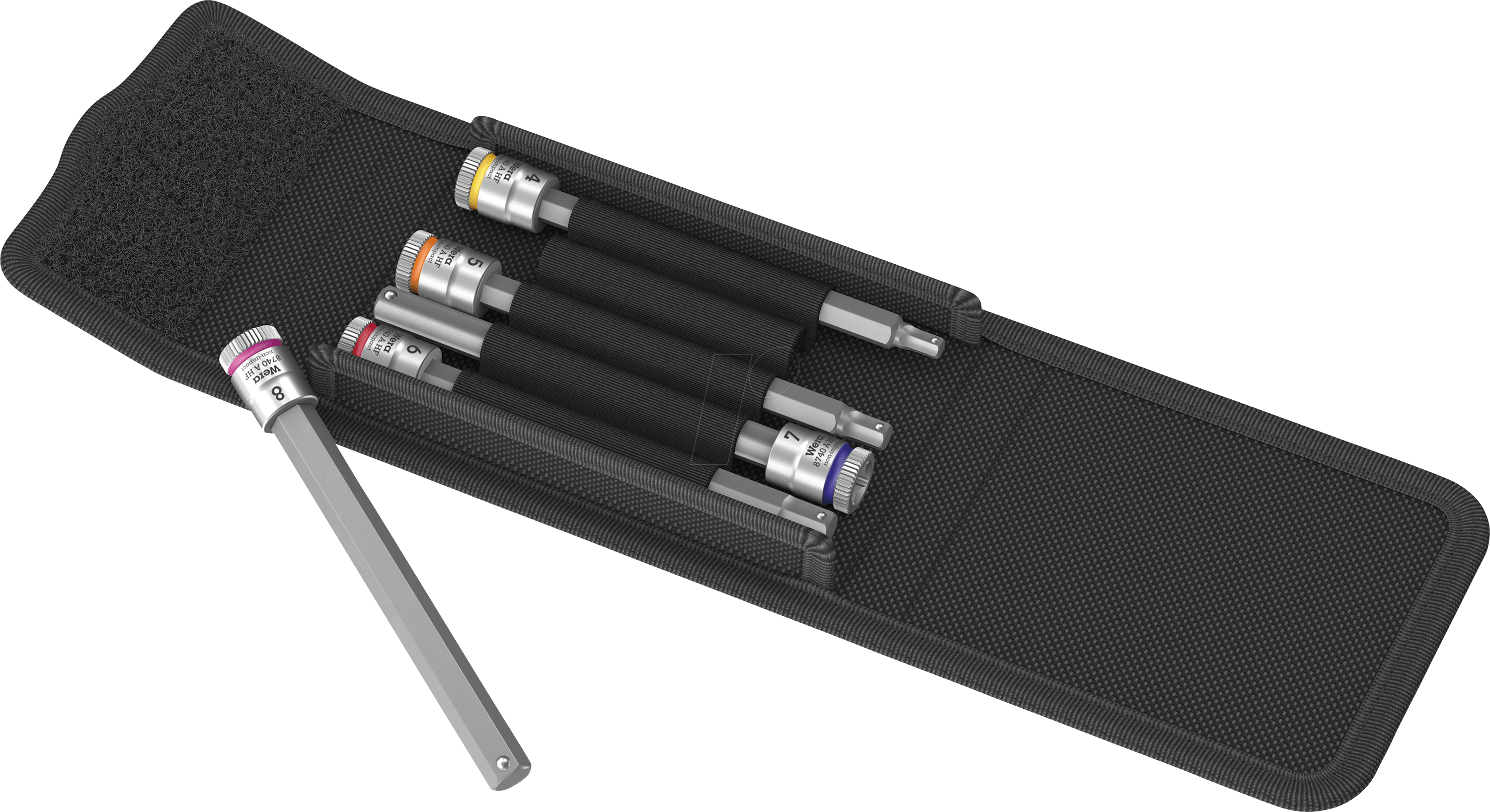 Thumbnail - WERA 05003345001 - Steckschlüsselsatz, Innensechskant, 1/4”, lang, 5 -teilig
