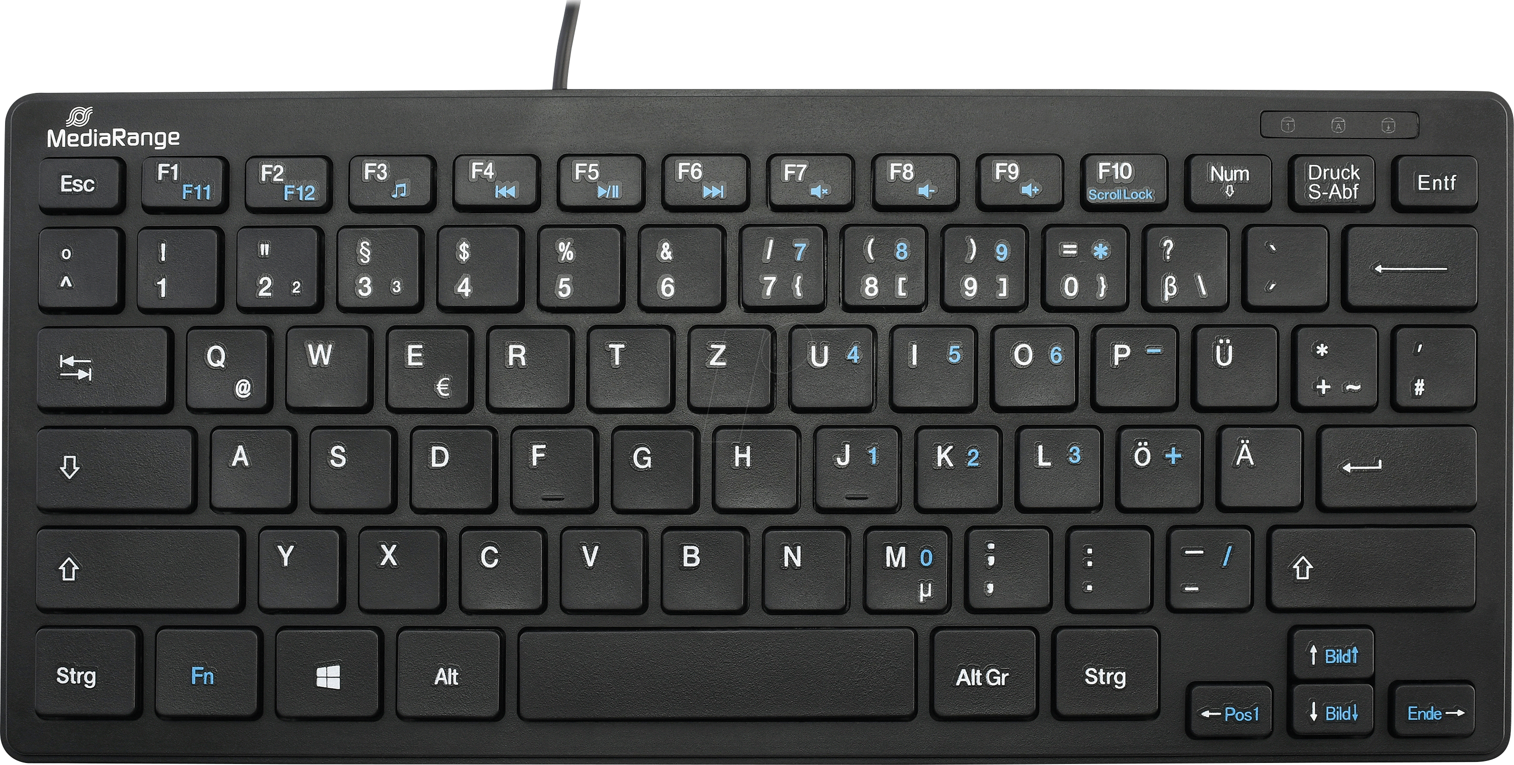 MR OS112 - Tastatur, USB, schwarz, flach, kompakt