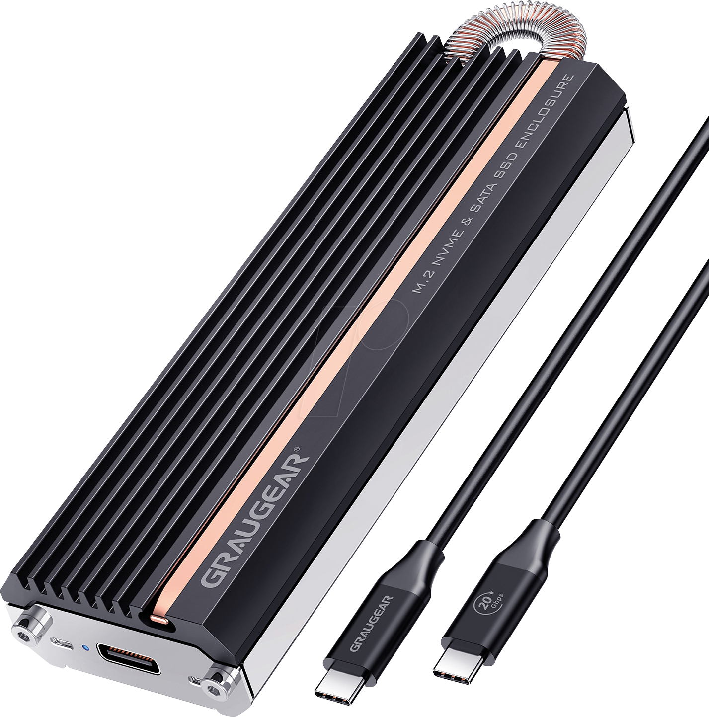 GG 18143 - Externes M.2 NVMe/NGFF SSD Gehäuse mit USB 3.2