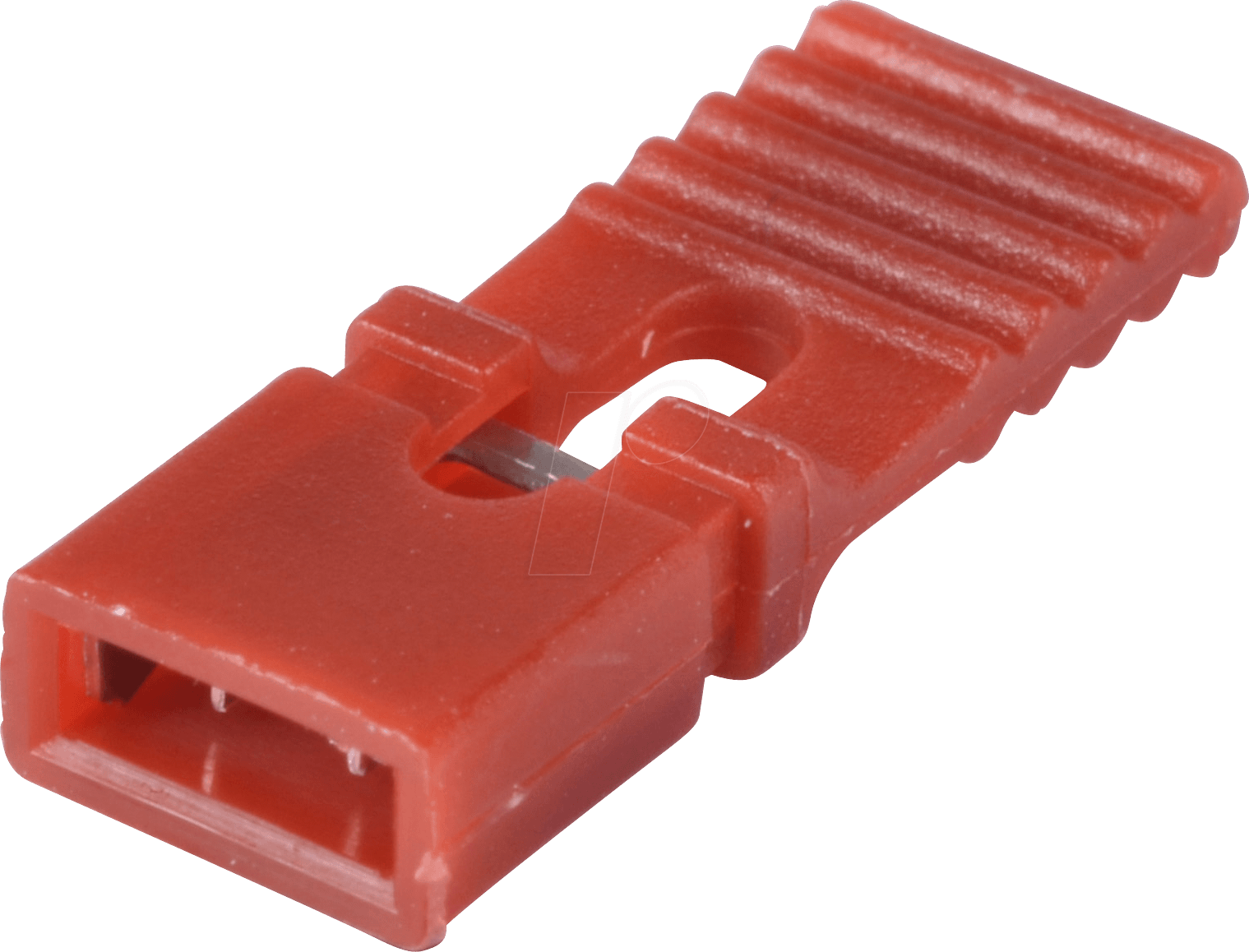 JUMPER 2,54GL RT - Kurzschlussbrücke, rot, mit Grifflasche
