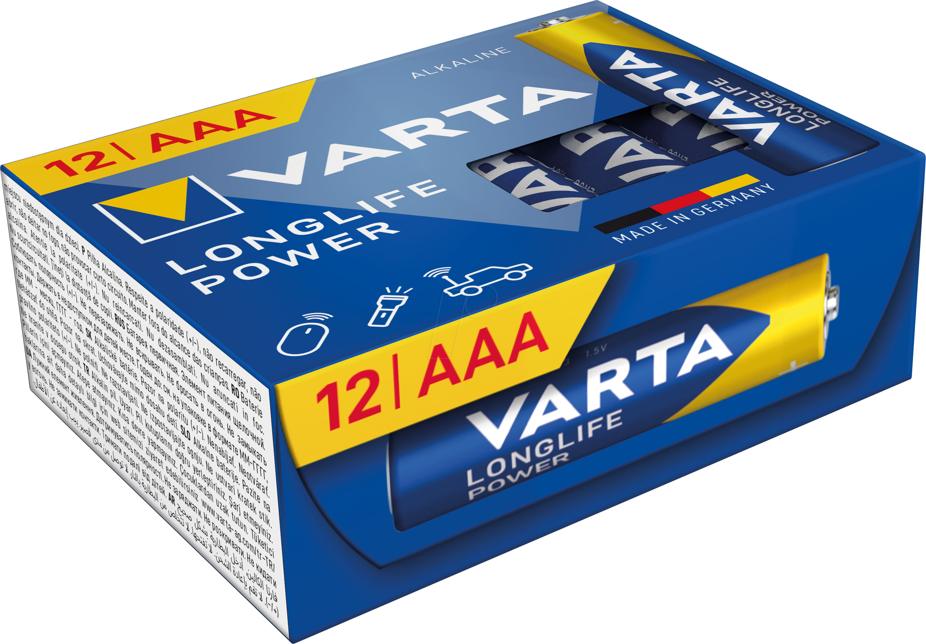 VAR LLP AAA 12X - Longlife Power, Alkaline Batterie, AAA (Micro), 12er-Pack