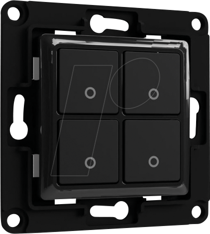 Thumbnail - SHELLY WS4 B - Shelly Wandtaster, schwarz, 4-fach