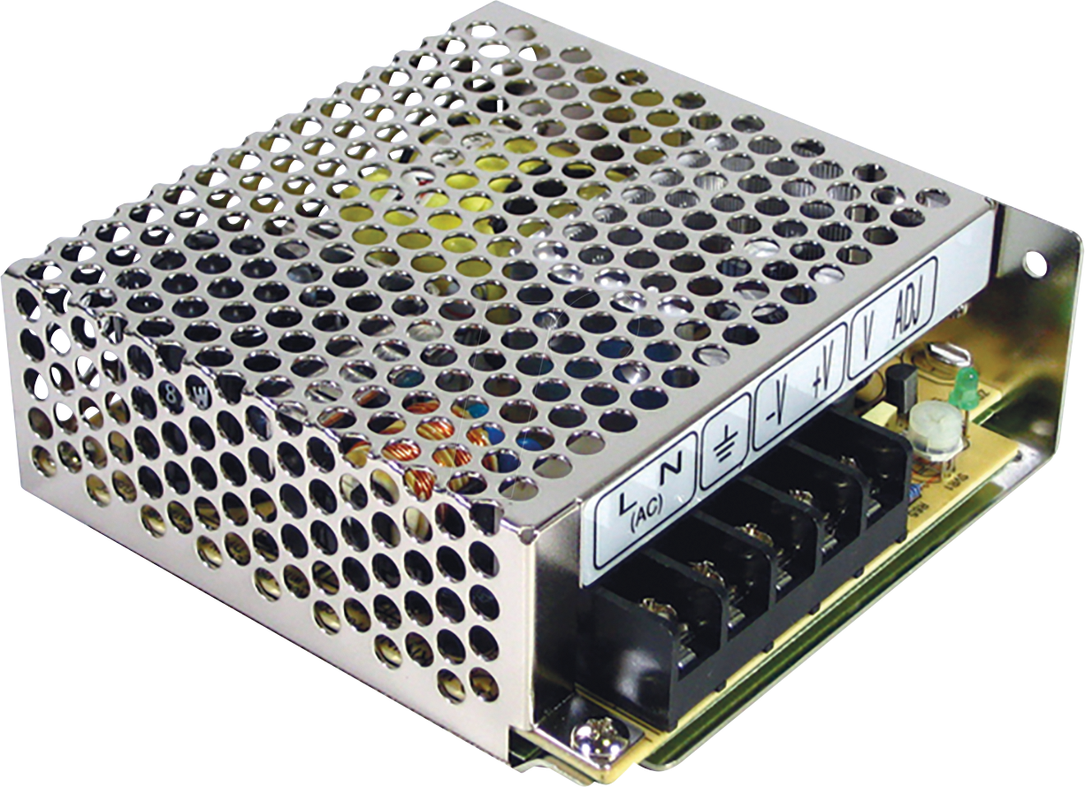 MW RT-50D - Schaltnetzteil, geschlossen, 51 W, 5 / 24 / 12 V, 3 A