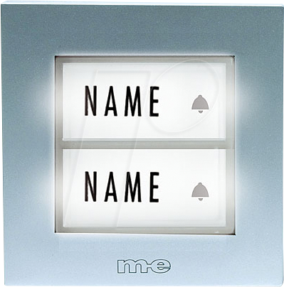 ME BELL 402 TXS - Funk-Klingeltaster, 2-Familienhaus, silber