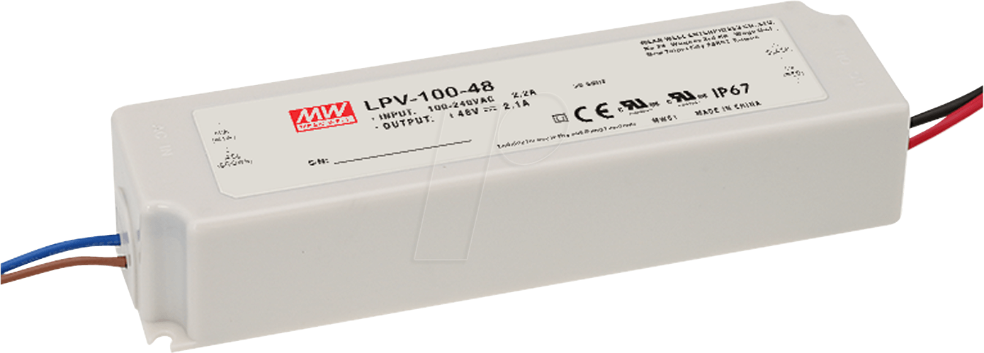 MW LPV-100-48 - LED-Trafo, 100 W, 48 V DC, 2100 mA