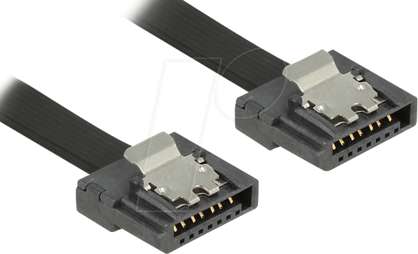 DELOCK 83842 - Kabel SATA FLEXI 6 Gb/s 70 cm schwarz Metall