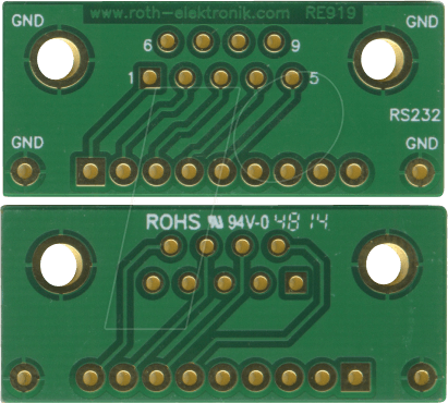 RE 919 - Adapter RS232 RM 2,54 mm Abschirmungsfeld
