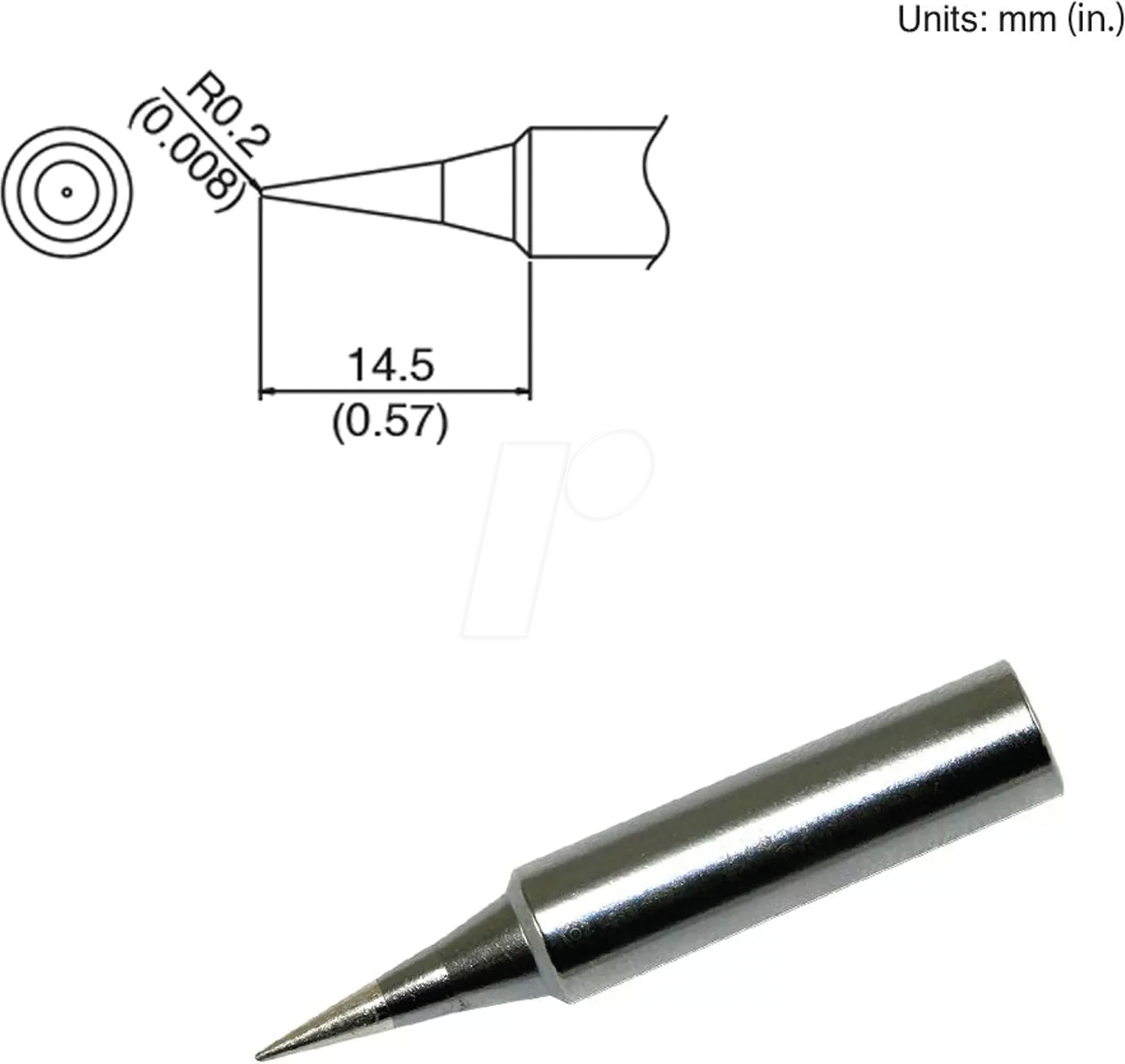 HAK T18-I - Lötspitze T18-I, 0,2 mm, dünn, konisch