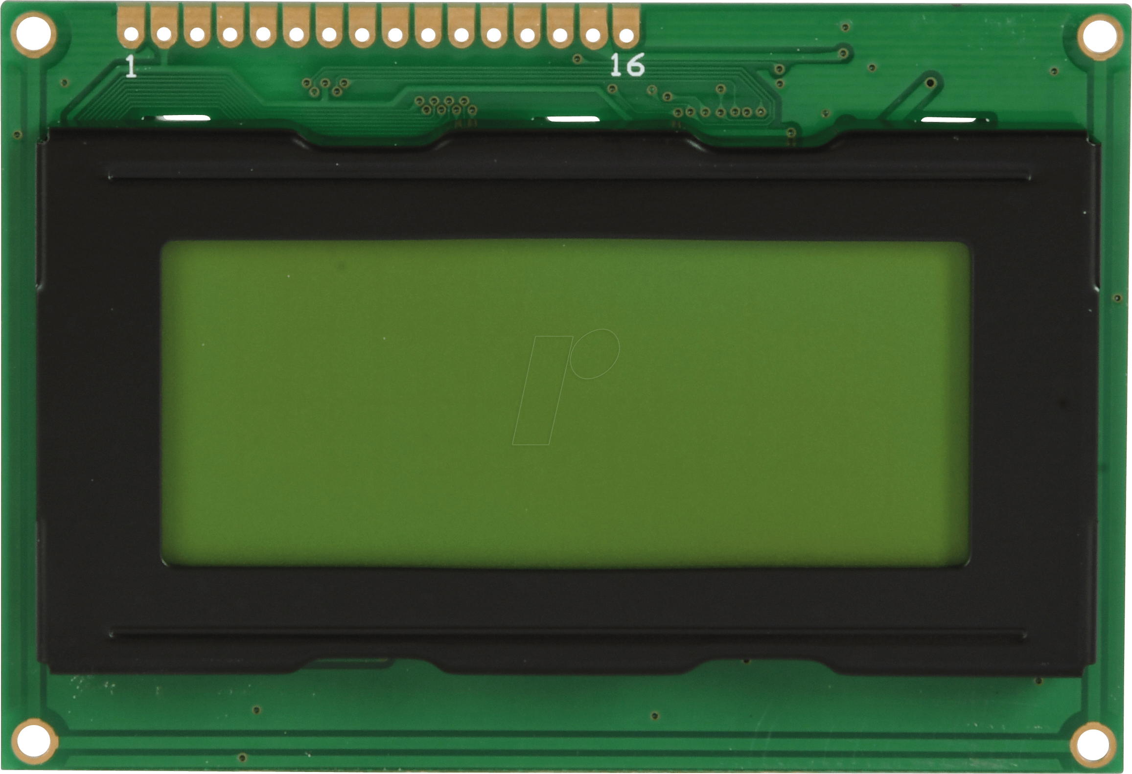 LCD-PM 4X16-5 A - LCD-Modul, 4x16, H:4,8mm, ge/gn, m.Bel.