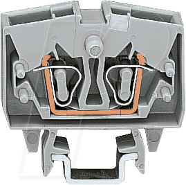 WAGO 264-701 - Schutzleiterklemme, 2-Leiter, 1-pol, Ø 0,08 - 2,5 mm