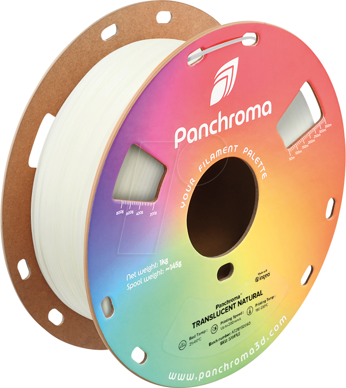 POLYMAKER CA2037 - Filament, Panchroma PLA, Translucent Natural, 1,75 mm, 1 kg