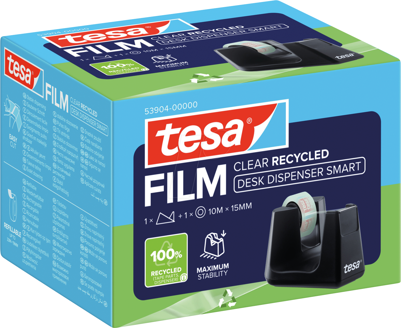 TESA 53904 - Tischabroller DESK DISPENSER SMART, + 1 Rolle