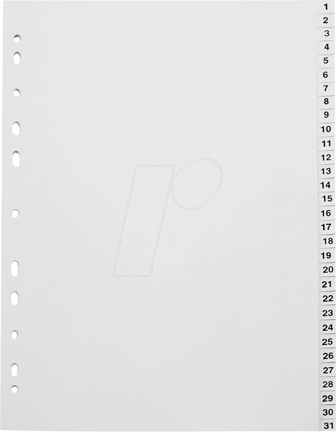 KREG A4 1-31 - Kunststoffregister, A4 (1-31)