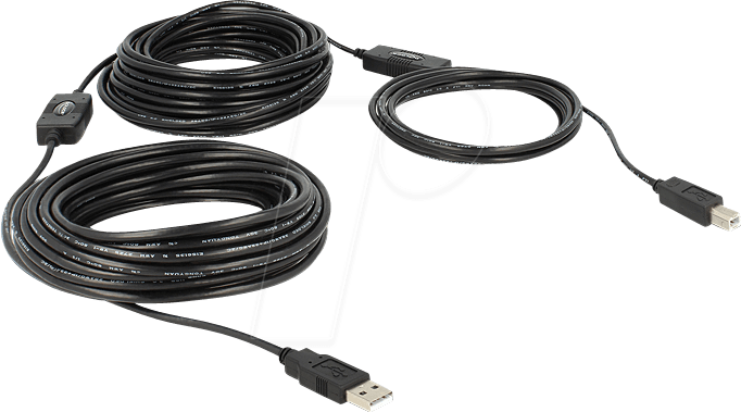 DELOCK 83557 - USB 2.0 Kabel A Stecker auf B Stecker, 20 m