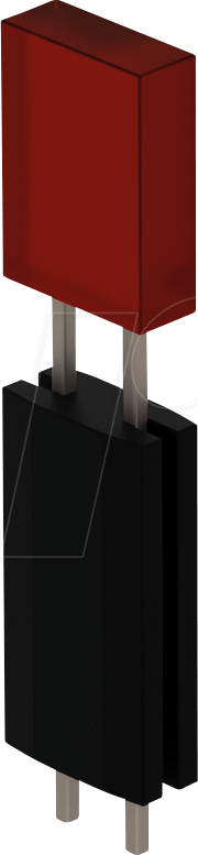 FIS RAH 506 - Abstandshalter für eckige LEDs, 2,3x5,1 x 6,0 mm, PVC, schwarz