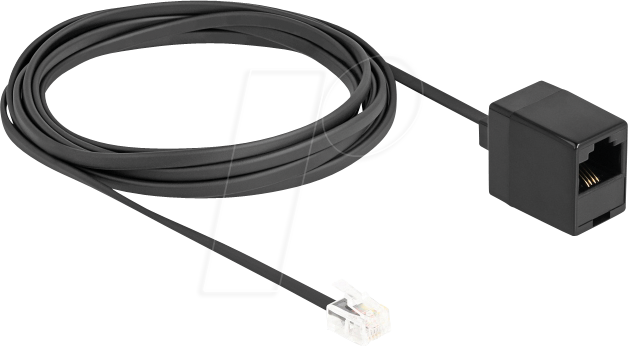 DELOCK 88094 - Telefonkabel, RJ11 Stecker / RJ45 Buchse, schwarz, 3 m