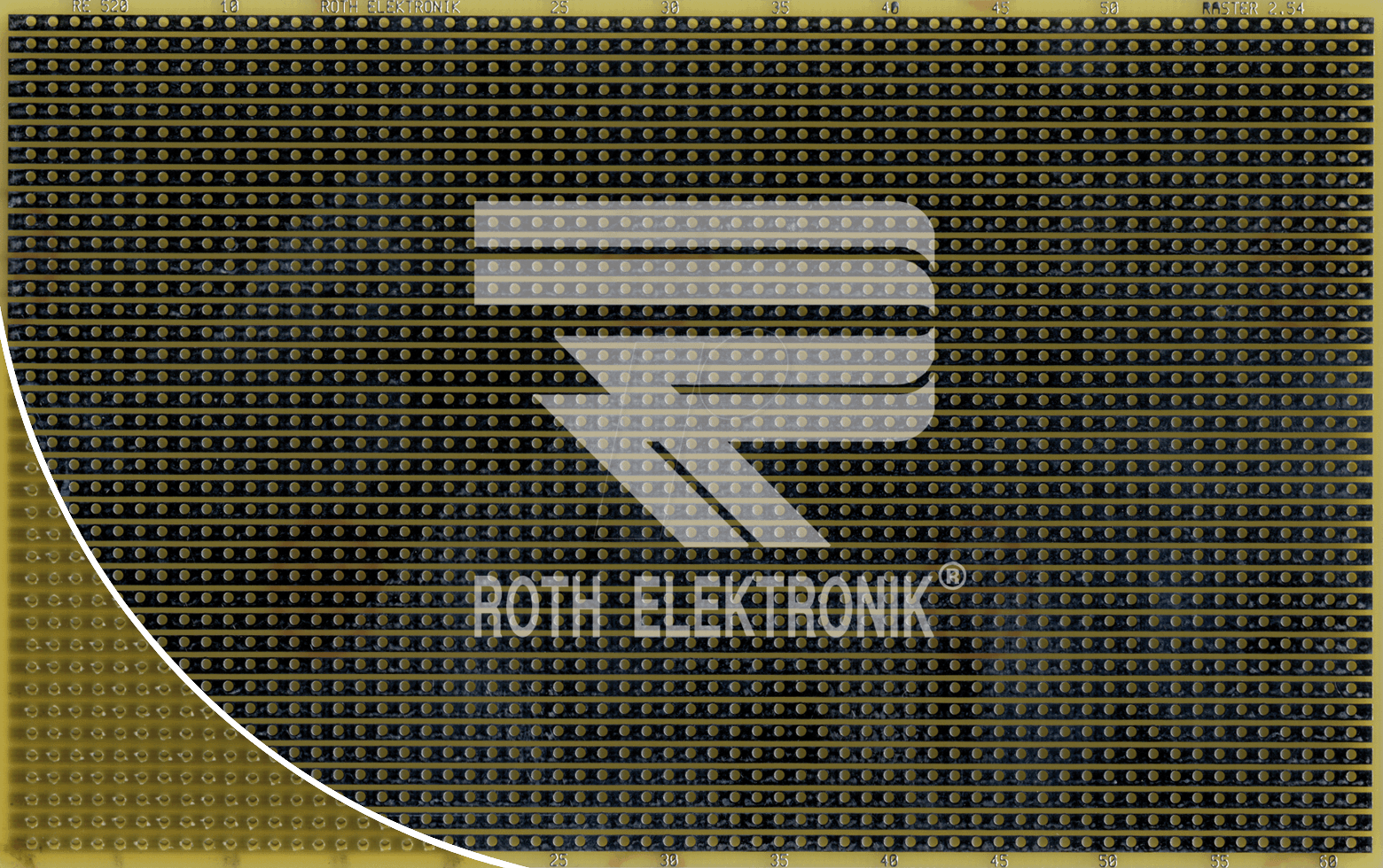 RE 520LF - Laborkarte FR4 RM 2,54 mm Streifen