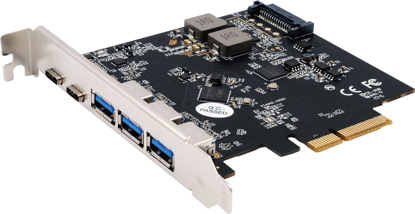 EXSYS EX-12006 - PCIe x4 > 3 x extern USB 3.1 Typ A, 2x Type-C