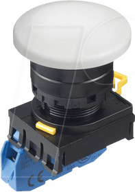 ID YW1BA4E10W - Einbautaster YW, 40 mm , 1 NO, schwarz