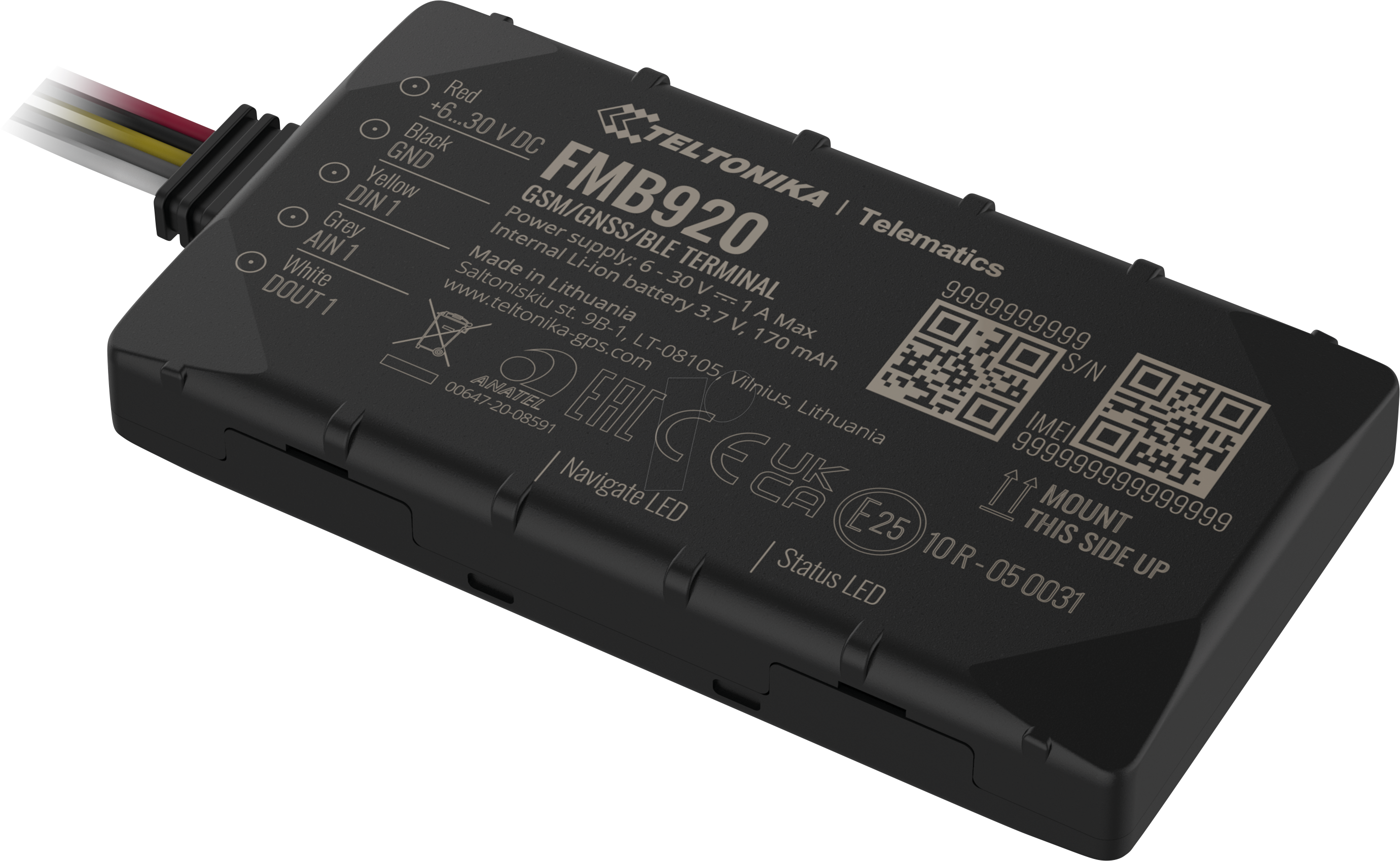 TELTONIKA FMB920 - Smart Tracker, GNSS, GSM, Bluetooth, CAN Daten, Backup