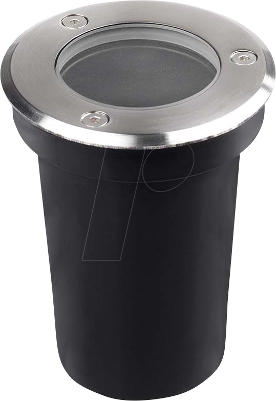 VT-10374 - Bodeneinbaustrahler, Sockel GU10, schwarz, rund, IP67