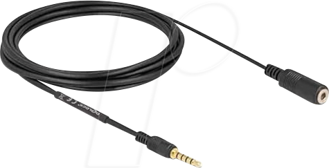 DELOCK 85733 - Verlängerungskabel Klinke 3,5 mm 5 Pin Stecker zu Buchse 3 m sch