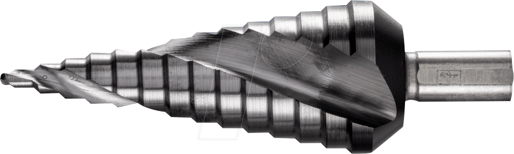 PFERD 25201043 - Stufenbohrer HSS 14 Bohrstufen Ø 4-30mm, 3-Flächenschaft-Ø 10mm