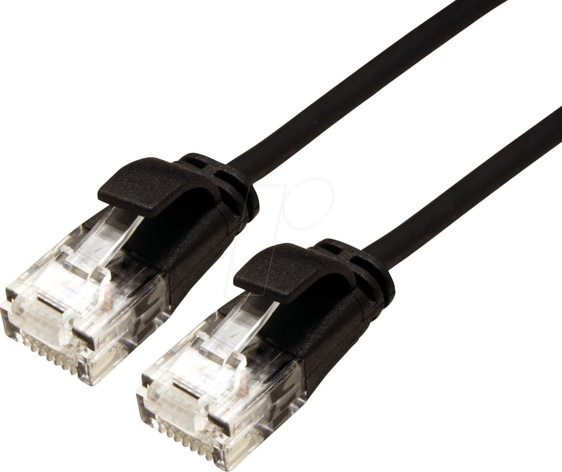 Thumbnail - ROLINE 21443953 - Cat.6a Slim Patchkabel, UTP, schwarz, 1 m