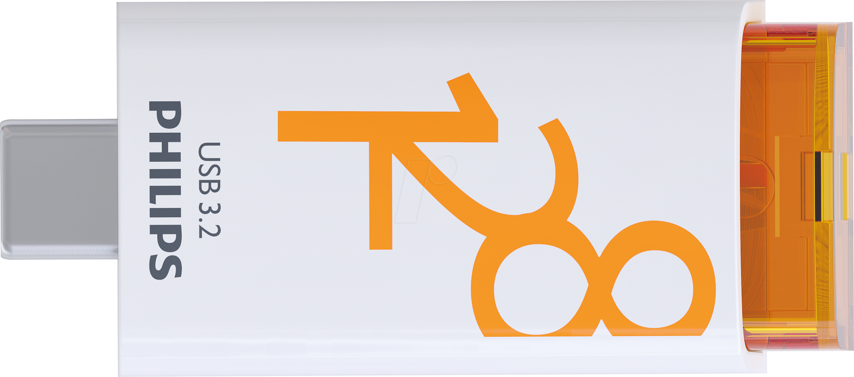 PHI FM12FD175B - USB-Stick, USB 3.2 Gen 1, 128 GB, USB-C Click Sunrise Orange