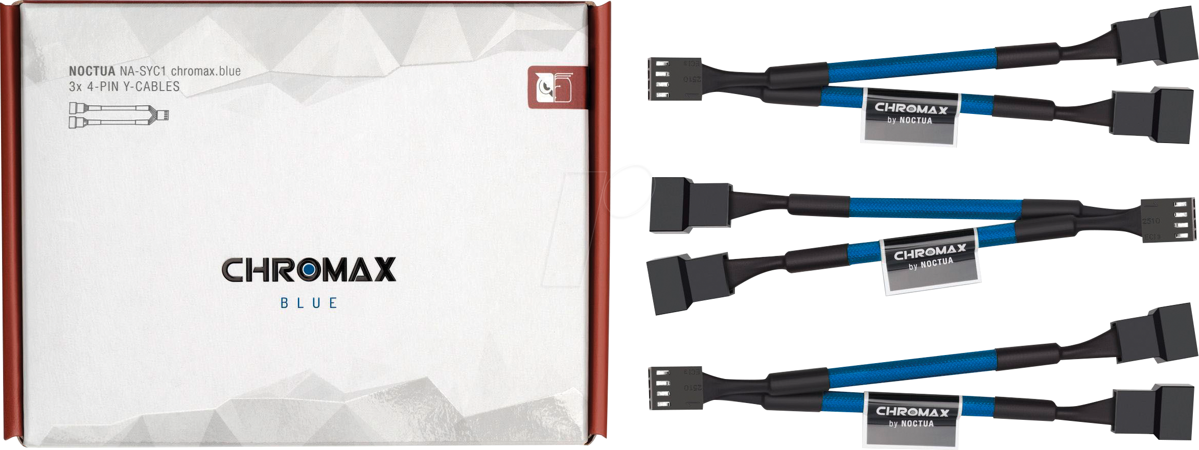 NO NA-SYC1 BL - NOCTUA 3x30 cm 4-Pin Y-Lüfteranschlusskabel, blau