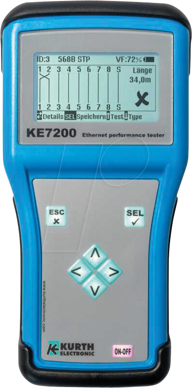 KURTH KE7200 - KE7200 - Netzwerktester mit Speicherfunktion
