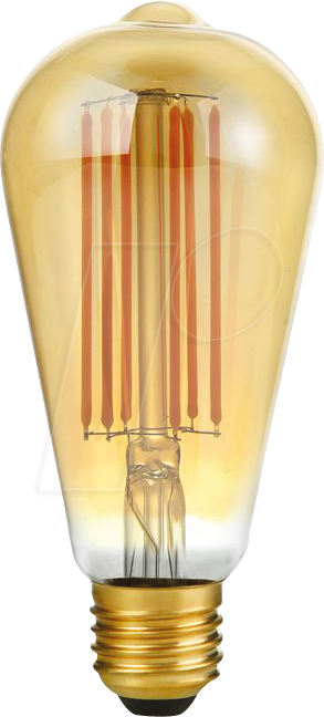 SCHI LX023860615 - LED-Lampe E27, 6,5 W, 550 lm, 2200 K, Filament, dimmbar