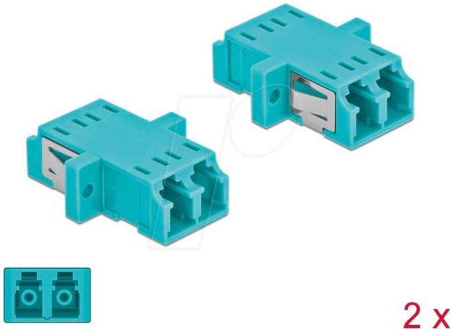 DELOCK 86536 - LWL Kupplung LC/LC Duplex, 2 Stück