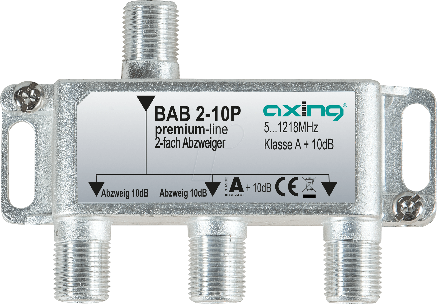 Thumbnail - BAB 2-10P - Abzweiger 5-1218 MHz, 2-fach, 10 dB