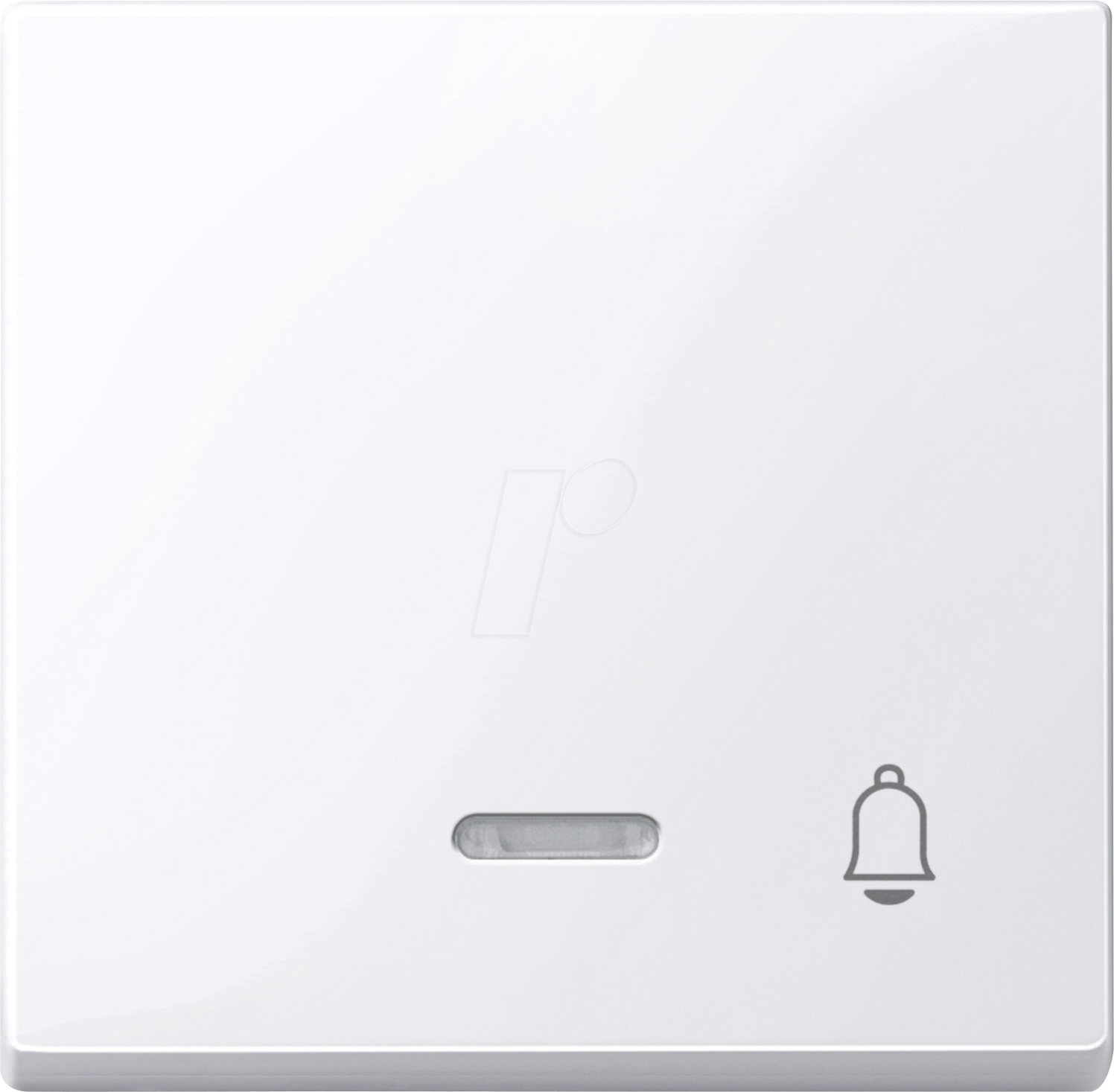 ME SM 435825 - System M, Wippe, Aufdruck Klingel, Fenster, aktivweiß glänzend