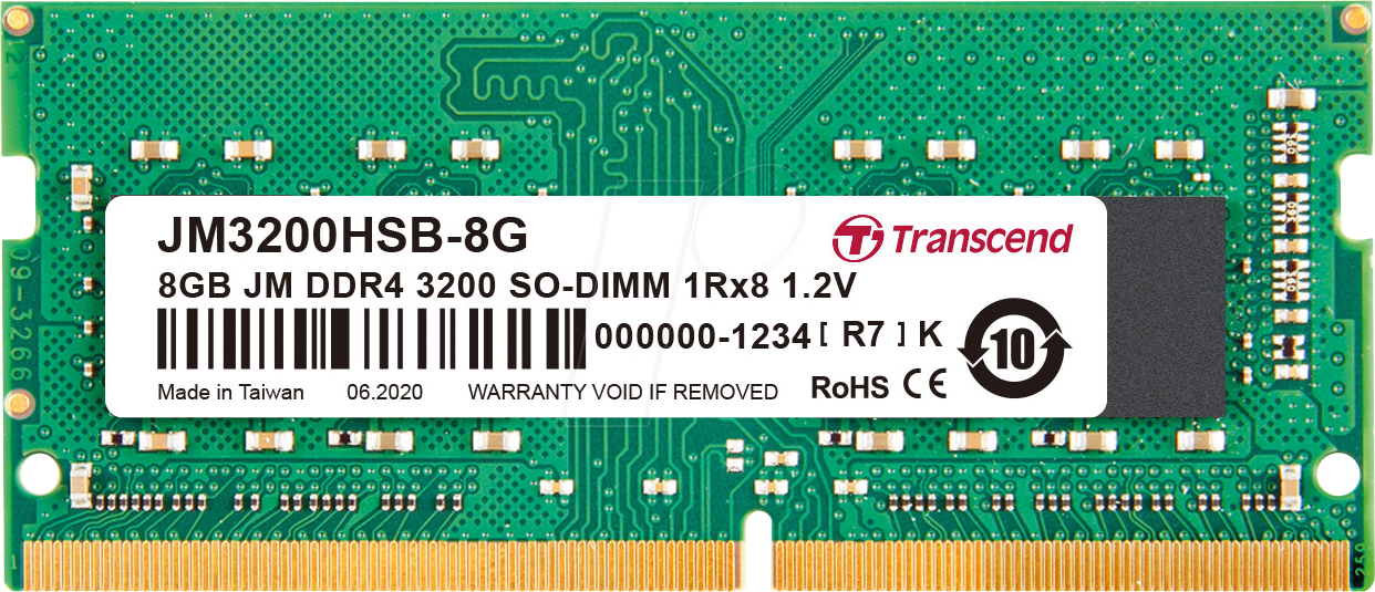 41TR0832-1022JM - 8 GB SO DDR4 3200 CL22 Transcend JetRam