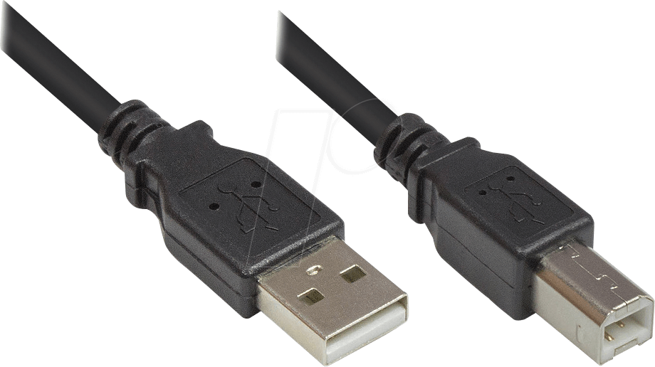 GC 2510-3OFS - USB 2.0 Kabel, A Stecker auf B Stecker, schwarz, 3 m