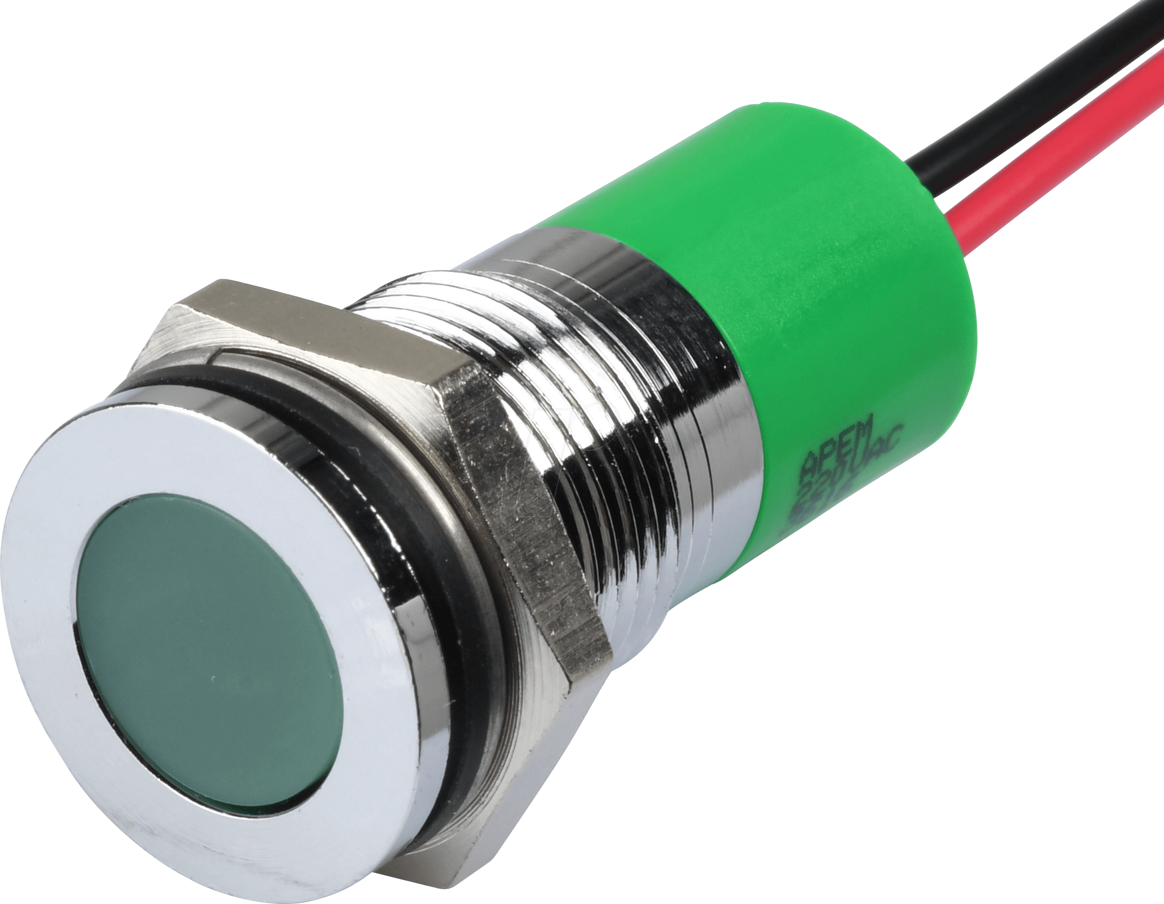 APM Q14F3C G220E - LED-Signalleuchte, grün, 220 V, Ø 14 mm, bündig, bedrahtet