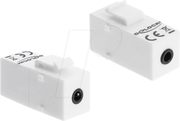 DELOCK 87234 - RJ45 Modul Klinkenbuchse zu Klinkenbuchse 3,5 mm 4 Pin, weiß