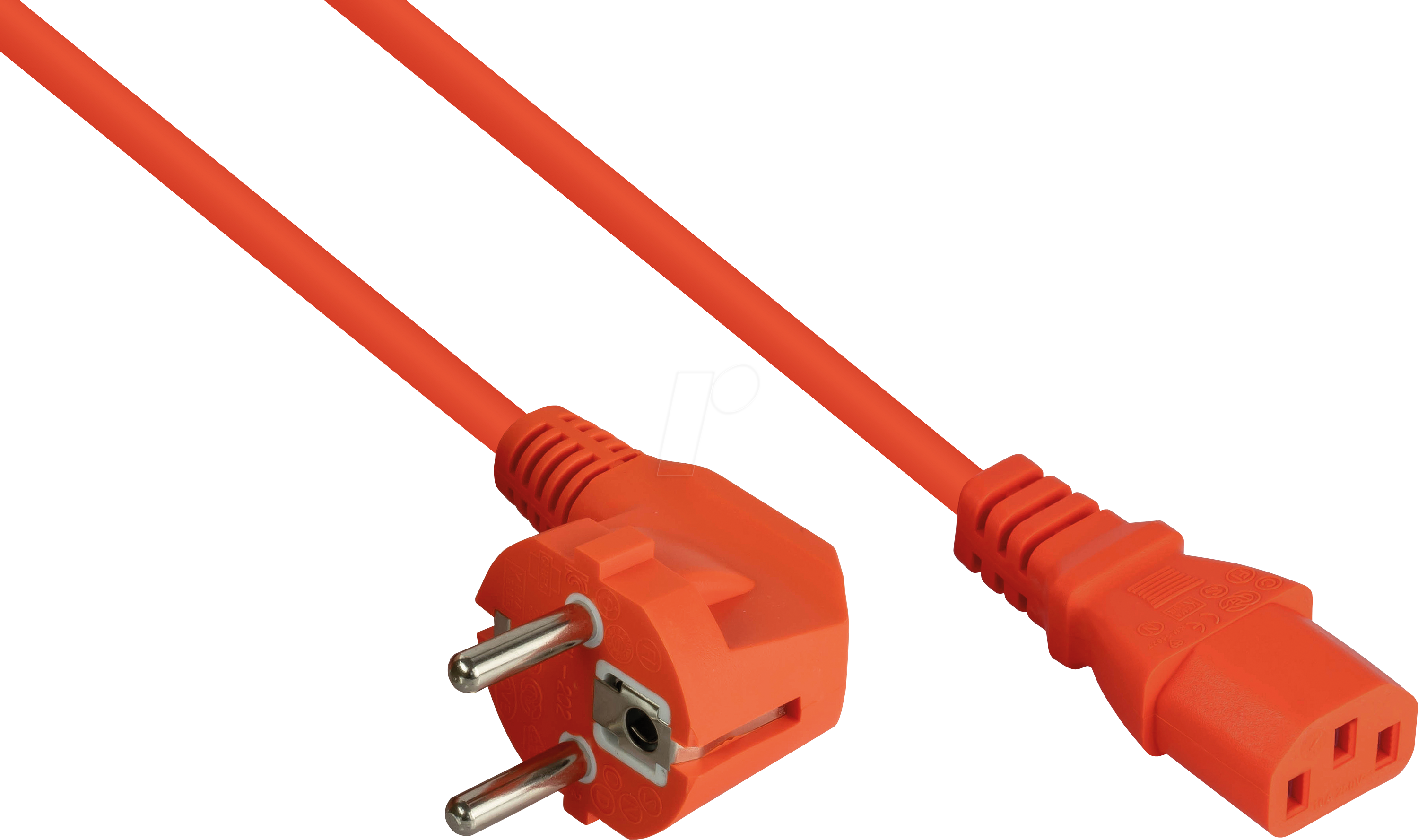 KM SK0130-O050 - Netzkabel Schutzkontakt-Stecker Typ E+F, Buchse C13, 5m