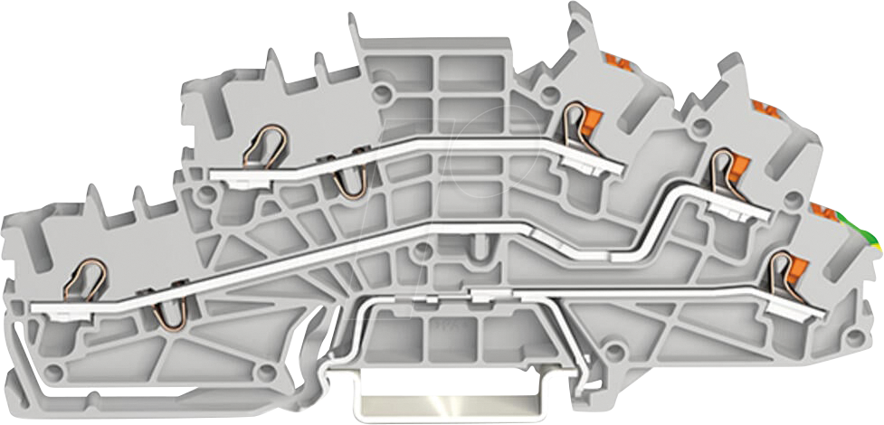 WAGO 2203-6545 - Installationsetagenklemme, 2,5 mm², L/L/PE, grau