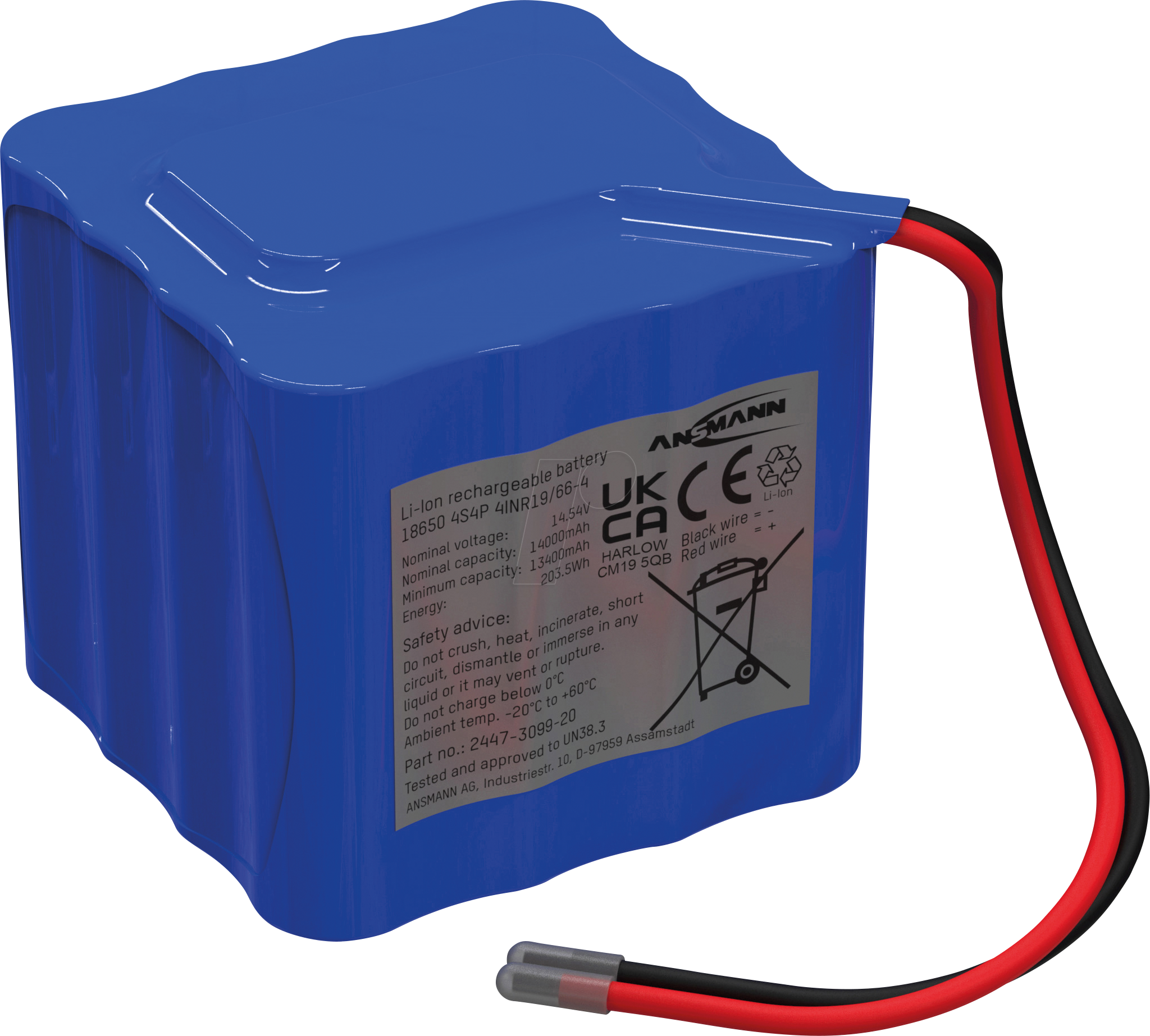 ANS 2447-3099-20 - Lithium-Ionen Akkupack, 14,54 V, 14000 mAh, 4S4P