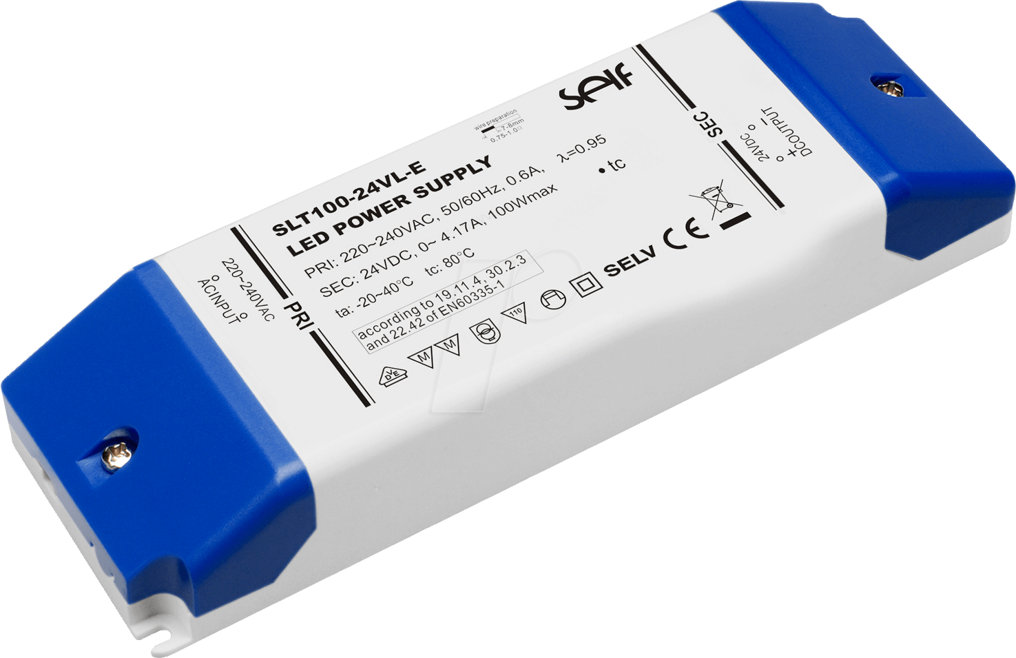 SLF SLT100-12VLE - LED-Trafo, 100 W, 12 V DC, 8330 mA