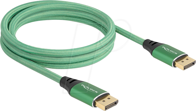DELOCK 80630 - DisplayPort 2.1 Kabel, 16K 60 Hz, grün, 2,0 m