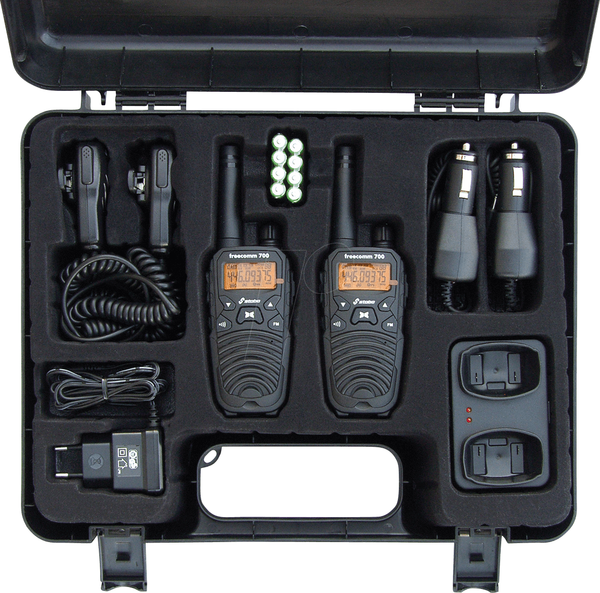 STABO 20701 - PMR Funkgerät, 2-er Set, IPX2, schwarz