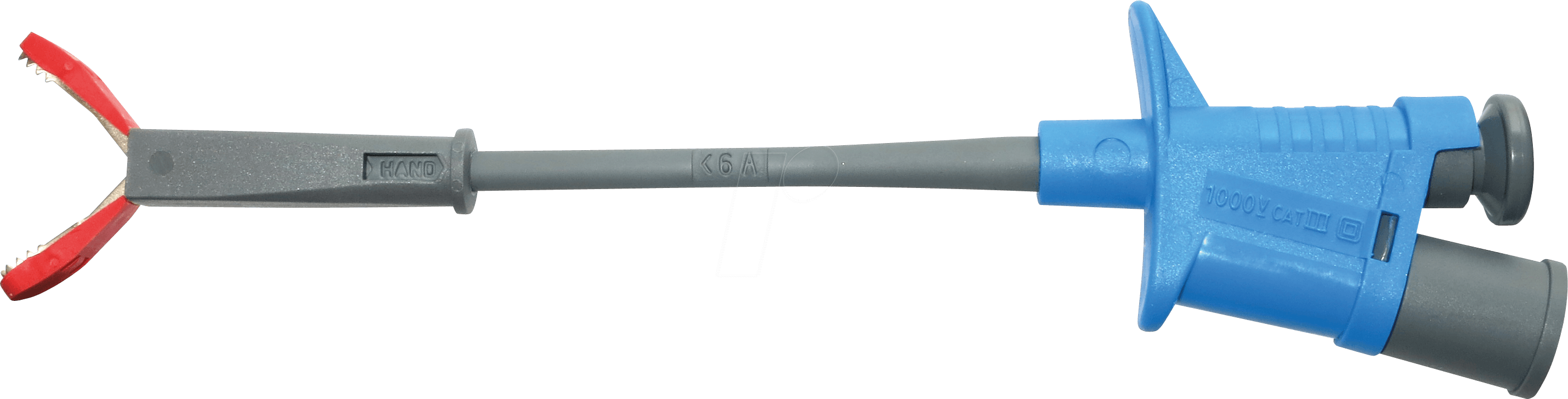 KH 6007-PROB SW - Krokodilklemmen, 15 mm, 6 A, schwarz, flexibel