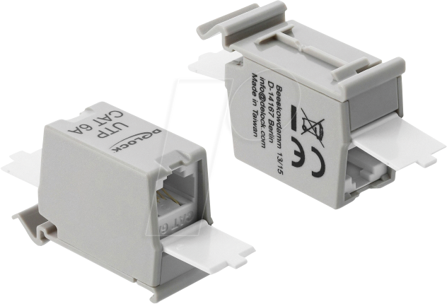DELOCK 90934 - RJ45 Kupplung Cat.6A Buchse zu Buchse Staubschutz,ungeschirmt