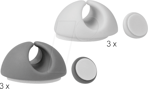 DELOCK 18291 - Kabelhalter Set 6 Stück