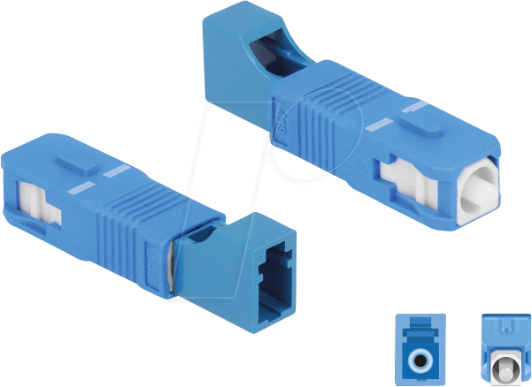 DELOCK 87941 - LWL Hybrid Kupplung SC / LC Simplex, blau